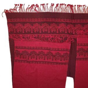 Navito Original Red Open Poncho Shawl EUC